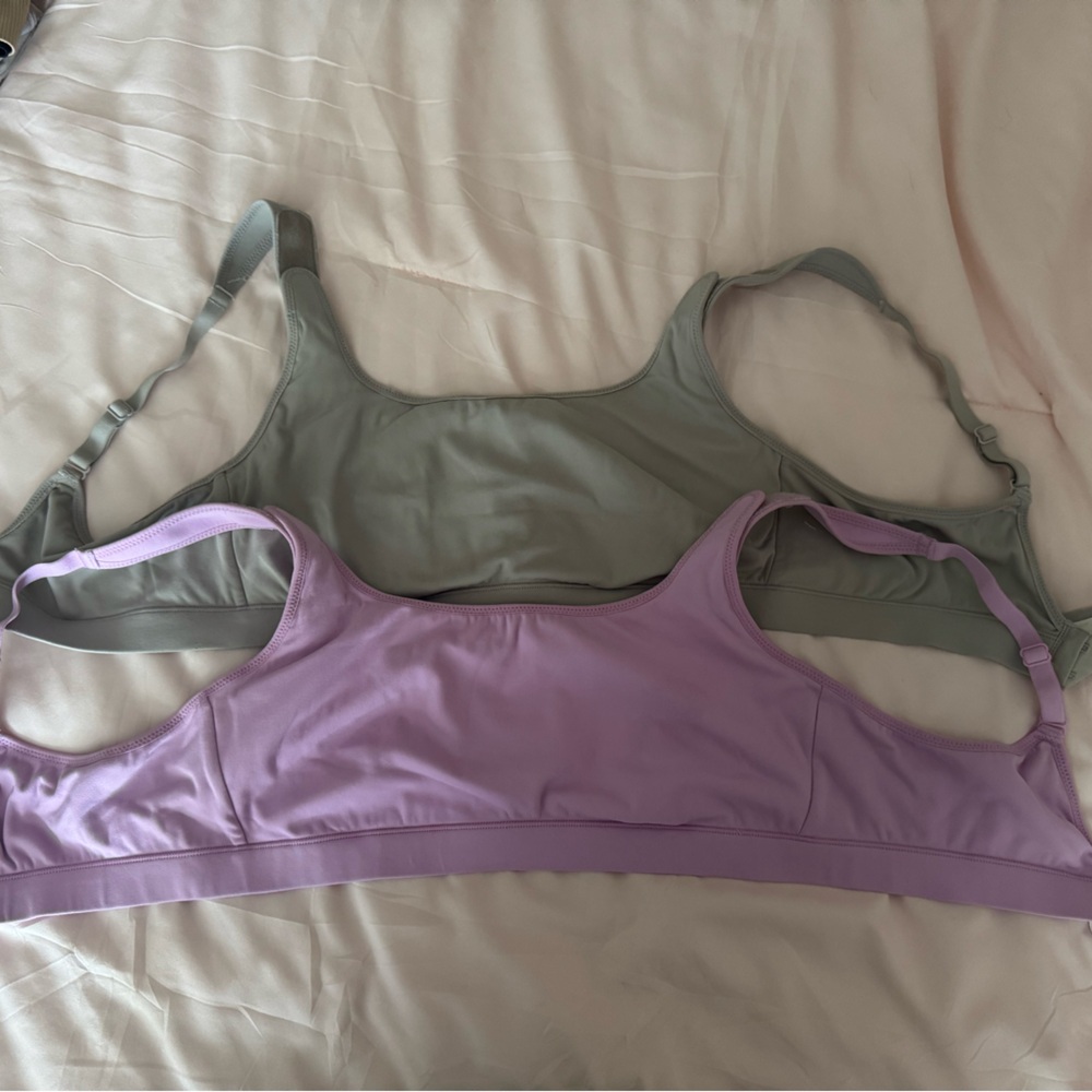 Set of Two Momanda Nursing & pumping Bras in Lavender and Tan